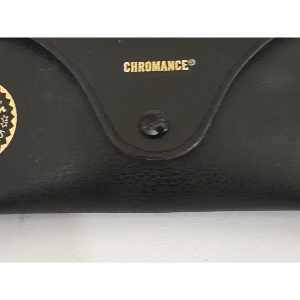 Ray-Ban Chromance Sunglasses Case Only Black Faux‎ Leather Semi Soft Authentic